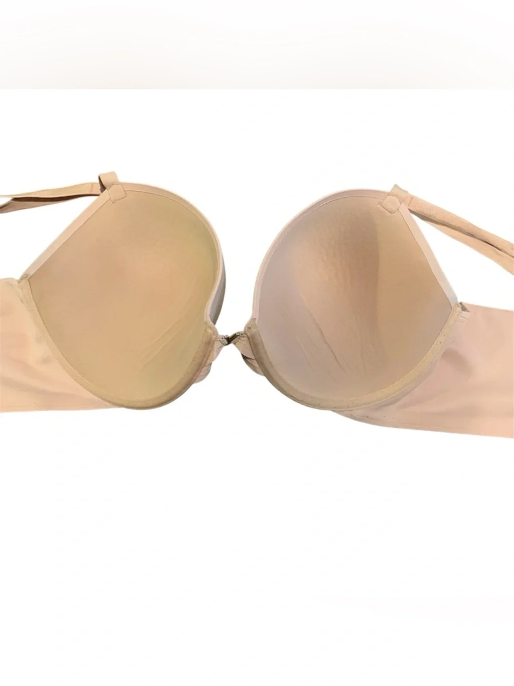 Victoria’s Secret Pink/Nude Push Up Bra with Gold V Accent 38D - Picture 6 of 10